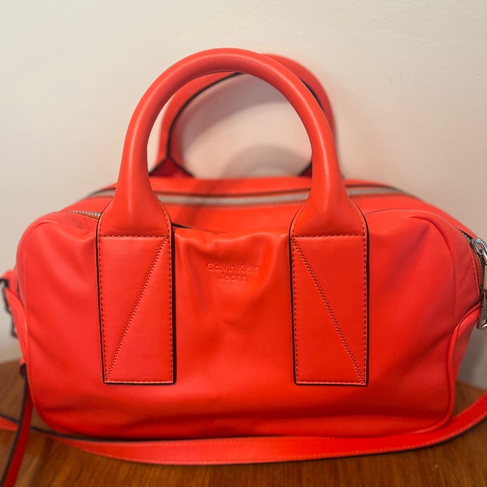 Bright orange Calvin Klein bag